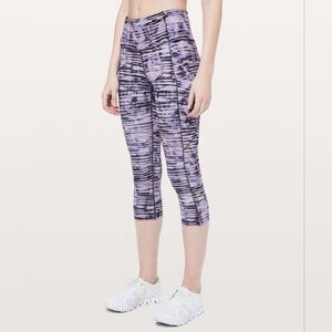 lululemon athletica Purple and Black Patterned Leggings